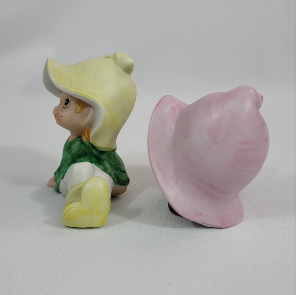 (2) Vtg Pixie Elves Porcelain Shelf Sitter Figures - Picture 8 of 11